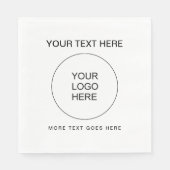 Text für das benutzerdefinierte Firmenlogo Weißer  Serviette (Vorderseite)