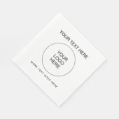 Text für das benutzerdefinierte Firmenlogo Weißer  Serviette (Ecke)