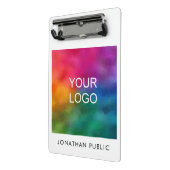 Text für das Firmenlogo des Unternehmens hinzufüge Mini Klemmbrett (Gewinkelt2)