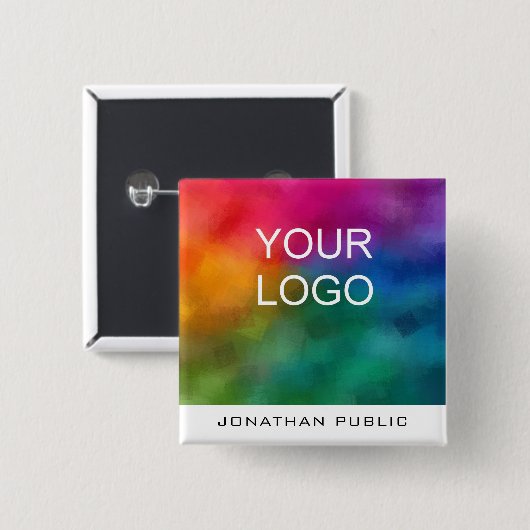 Text für das Firmenlogo für Unternehmen Button (Vorne & Hinten)