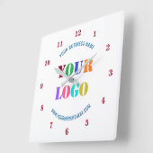 Text für das Firmenlogo - Wall-Clock Quadratische Wanduhr (Winkel)