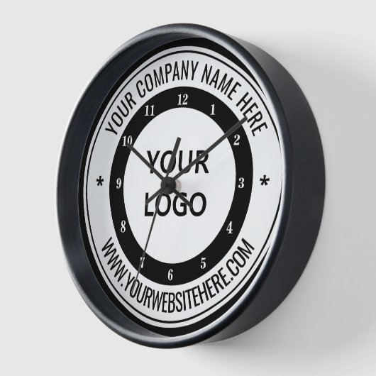 Text für das Firmenlogo - Wall-Clock Uhr (Winkel)
