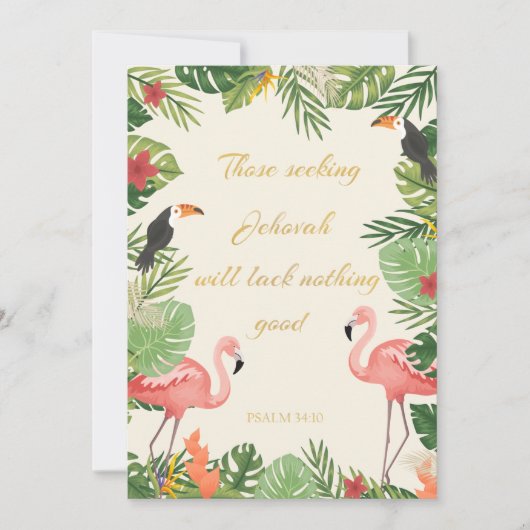 Text für das Jahr 2022 JW Psalm 34:10 Einladung (Vorderseite)