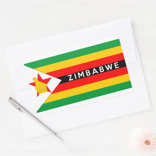 Text für das Ländersymbol Rechteckiger Aufkleber (Umschlag)