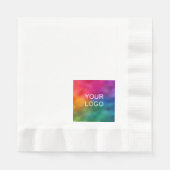 Text für das Logo von Unternehmen hinzufügen Elega Serviette (Vorderseite)