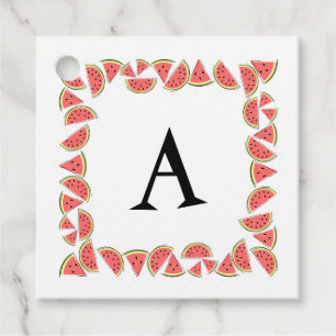 Text für das Monogramm des Wassermelone-Pieces Squ Geschenkanhänger