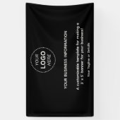 Text für das Schwarze Business-Event Banner (Vertikal)