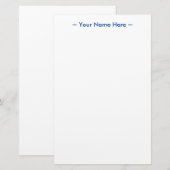 Text für den Namen ändern blau Briefpapier (Vorne/Hinten)