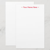 Text für den Namen ändern rot Briefpapier (Vorne/Hinten)