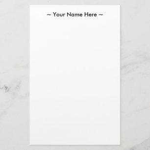 Text für den Namen ändern weiß Briefpapier