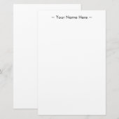 Text für den Namen ändern weiß Briefpapier (Vorne/Hinten)