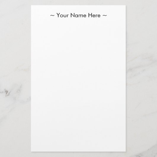 Text für den Namen ändern weiß Briefpapier (Vorderseite)