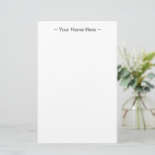 Text für den Namen ändern weiß Briefpapier (Stehend Vorderseite)
