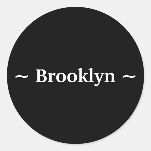 Text für den Namen ändern weiß Runder Aufkleber (Vorderseite)