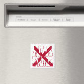 Text für die Alabama-Staatsflagge Magnet (In Situ (Geschirrspüler))