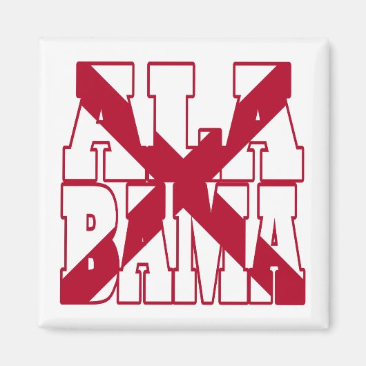 Text für die Alabama-Staatsflagge Magnet (Vorne)