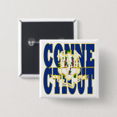 Text für die Flagge des Connecticut-Staates Button (Vorne & Hinten)