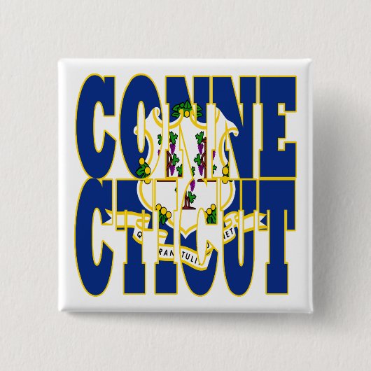 Text für die Flagge des Connecticut-Staates Button (Vorderseite)
