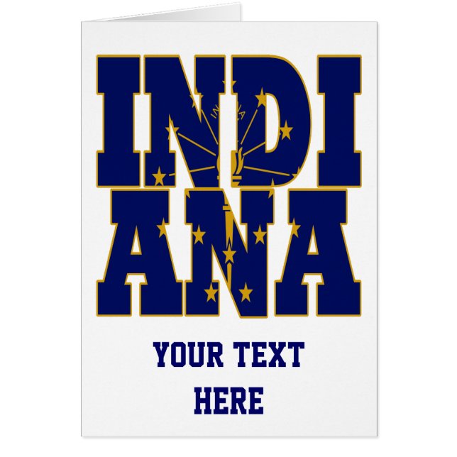 Text für die Staatsflagge von Indiana (Vorne)