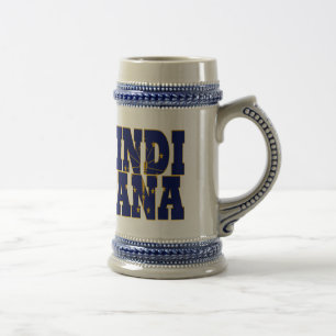 Text für die Staatsflagge von Indiana Bierglas