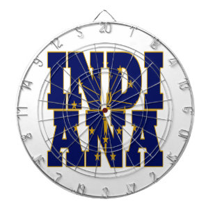 Text für die Staatsflagge von Indiana Dartscheibe