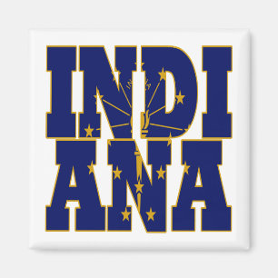 Text für die Staatsflagge von Indiana Magnet