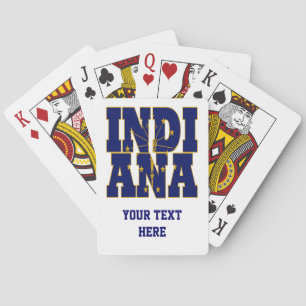 Text für die Staatsflagge von Indiana Spielkarten