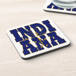 Text für die Staatsflagge von Indiana Untersetzer