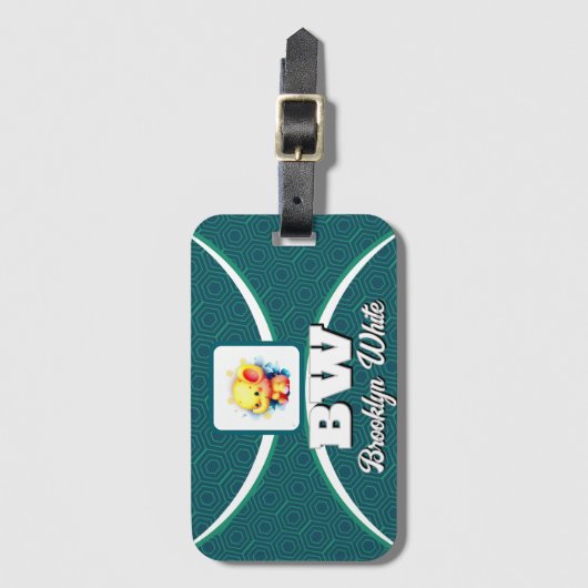 Text für ein geometrisches Muster mit anpassbarem Gepäckanhänger (Vorderseite Vertikal)