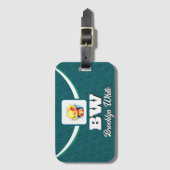 Text für ein geometrisches Muster mit anpassbarem  Gepäckanhänger (Vorderseite Vertikal)