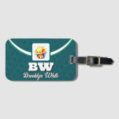 Text für ein geometrisches Muster mit anpassbarem Gepäckanhänger (Vorderseite (Horizontal))