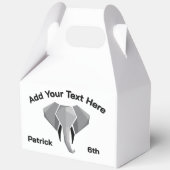 Text für Elephant Head Age Name Geschenkschachtel (Vorderseite)