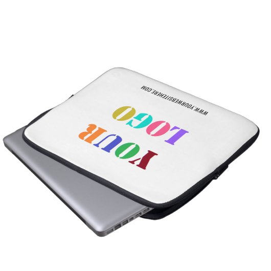 Text für Firmenlogo - Notebook-Siegel Laptopschutzhülle (Vorne Knopf)