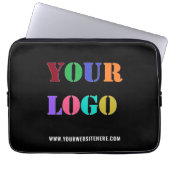 Text für Firmenlogo - Notebook-Siegel Laptopschutzhülle (Vorderseite)