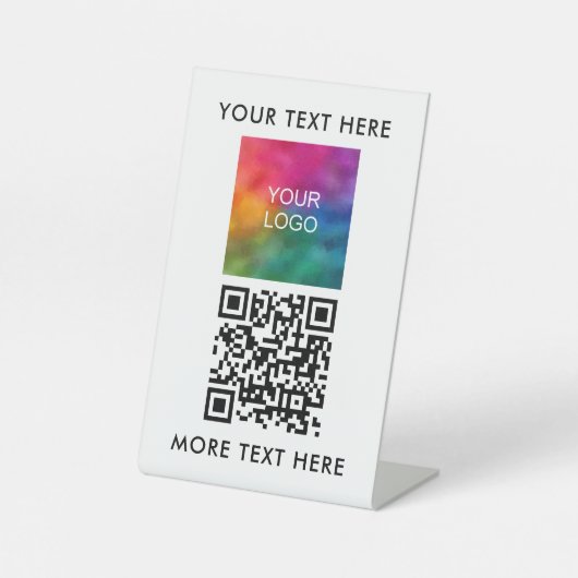 Text für Firmenlogos anpassbare, einfache Vorlage Sockelschild (Vorderseite)