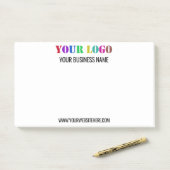 Text für Firmenlogos Geschäftsnachweis-Merkblatt Post-it Klebezettel (Auf Schreibtisch)