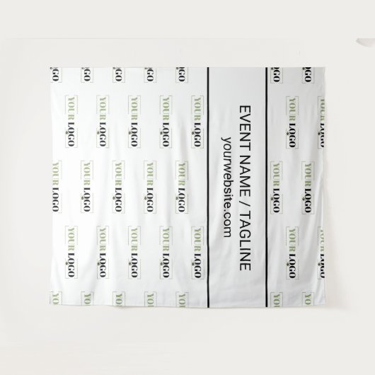 Text für Firmenlogos im Halbtrunk - Wiederholung Wandteppich (Vorderseite (Horizontal))