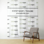 Text für Firmenlogos im Halbtrunk - Wiederholung Wandteppich (Beispiel)