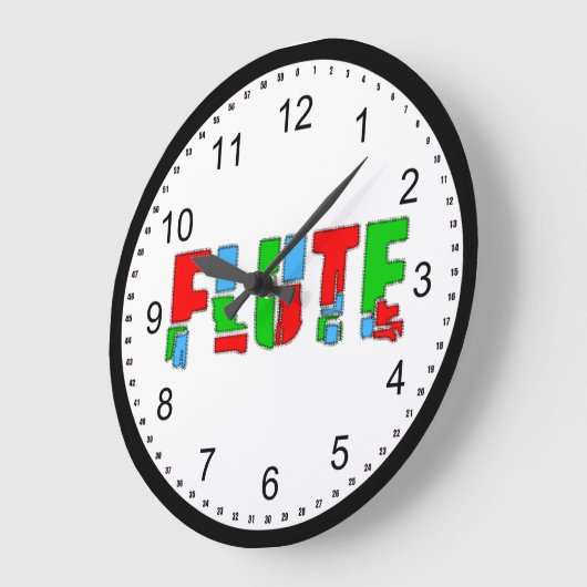 Text für Flutpatchwork Große Wanduhr (Winkel)