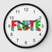Text für Flutpatchwork Große Wanduhr (Vorderseite)