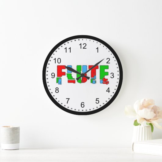 Text für Flutpatchwork Große Wanduhr (Zuhause)