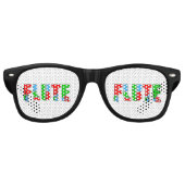 Text für Flutpatchwork Partybrille (Vorderseite)