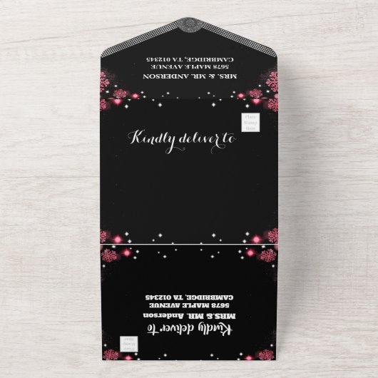 Text für Groom & Bride-Fotos - individuell auf Hoc All In One Einladung (Außenbereich)