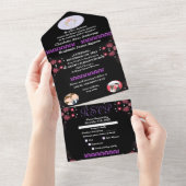 Text für Groom & Bride-Fotos - individuell auf Hoc All In One Einladung (Abreißen)