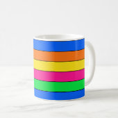 TEXT FÜR HELLE NEON FLUORESCENT FARBSTRIPIERTE LIN KAFFEETASSE (VorderseiteRechts)