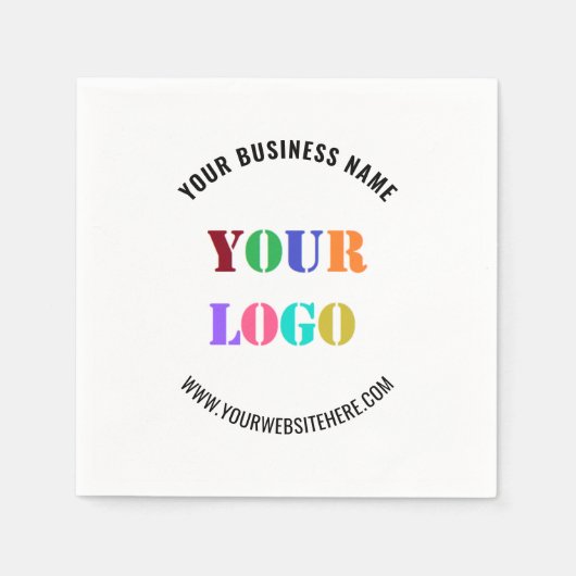 Text für kundenspezifische Firmenlogo Business-Nap Serviette (Vorderseite)