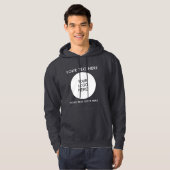 Text für Logos dunkelgraue Vorlage doppelseitig Hoodie (Vorne ganz)