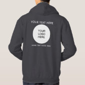 Text für Logos dunkelgraue Vorlage doppelseitig Hoodie (Rückseite)