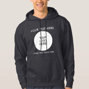 Text für Logos dunkelgraue Vorlage doppelseitig Hoodie