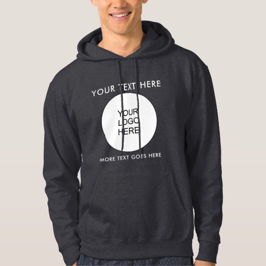 Text für Logos dunkelgraue Vorlage doppelseitig Hoodie (Vorderseite)